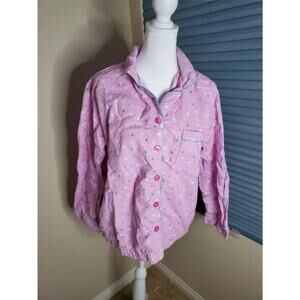 Joe Boxer Pink Pajama Shirt Womans Top Size M